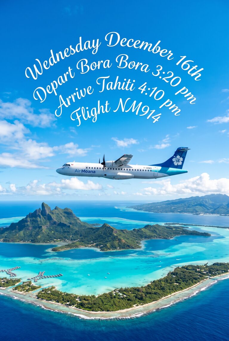Air Moana Bora Bora to Air Tahiti Flight
