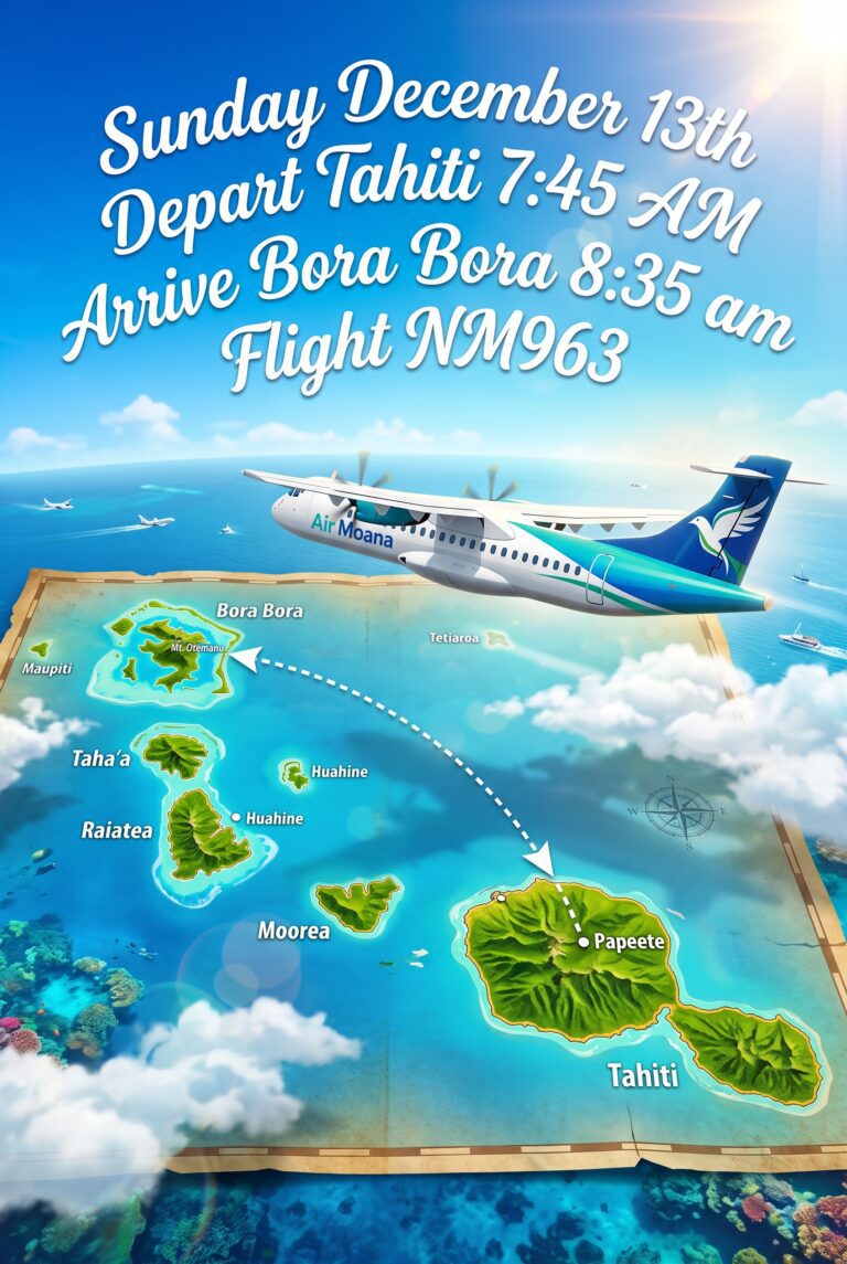 Air Mona Flights from Tahiti to Bora Bora