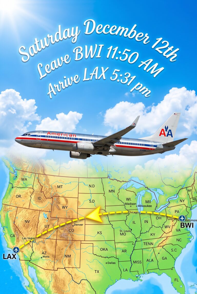 American Airlines BWI to LAX