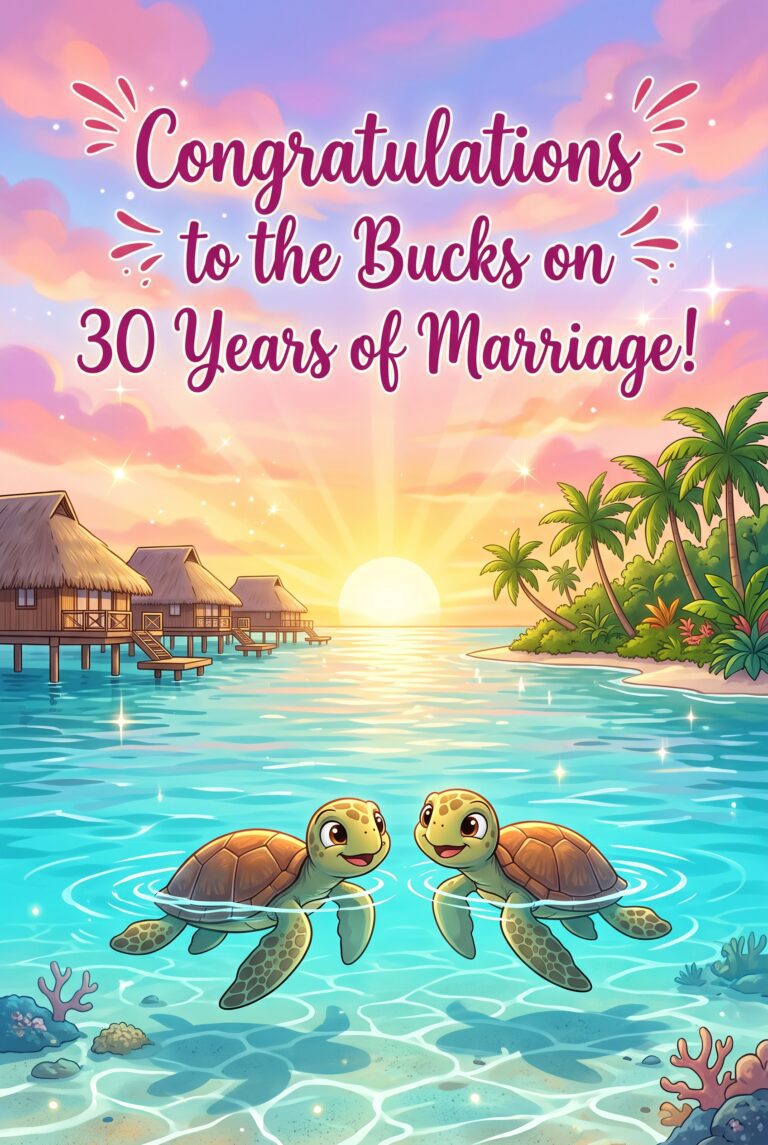 Congratulations on 30 years of Marriage