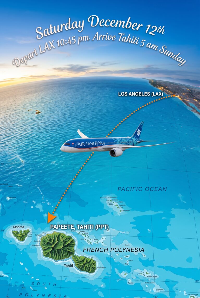 LAX to Papeete Air Tahiti Flight